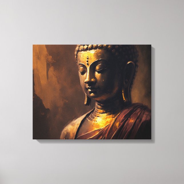 Andlig Aura i Buddha: Emotional Classic Canvastryck (Framsida)