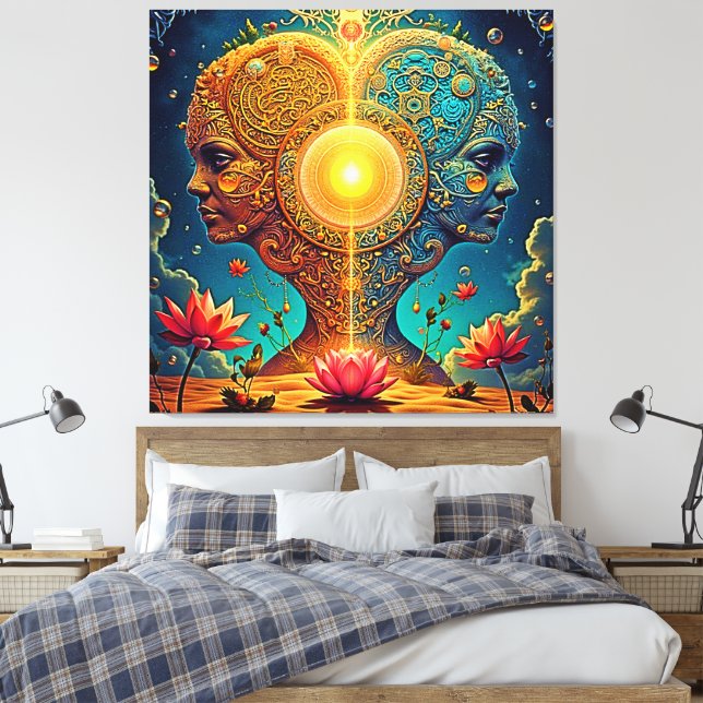 Andlig Awakening Art Canvastryck (Insitu (sovrum))