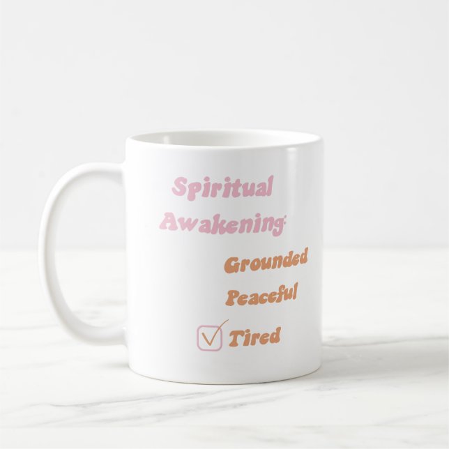 Andlig Awakening Funny Kaffemugg (Vänster)