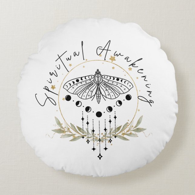 Andlig Awaking Round Pillow Rund Kudde (Framsidan)