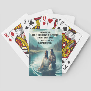 Andlig-baptism under snötäckta bergstoppar casinokort