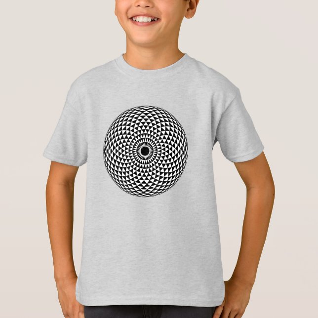 Andlig Black White Mandala Geometric Art T Shirt (Framsida)