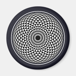 Andlig Black White Mandala Geometric Graphic Morsa Magnet