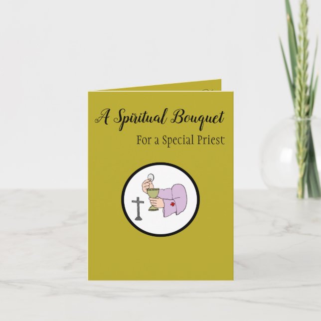 Andlig Bouquet för präst Kort (Framsida)