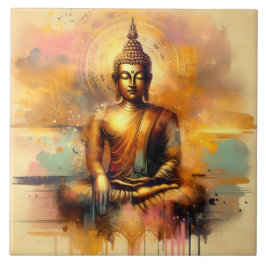 Andlig Buddha Kakelplatta