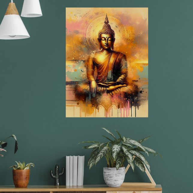 Andlig Buddha Poster (Vardagsrum 1)