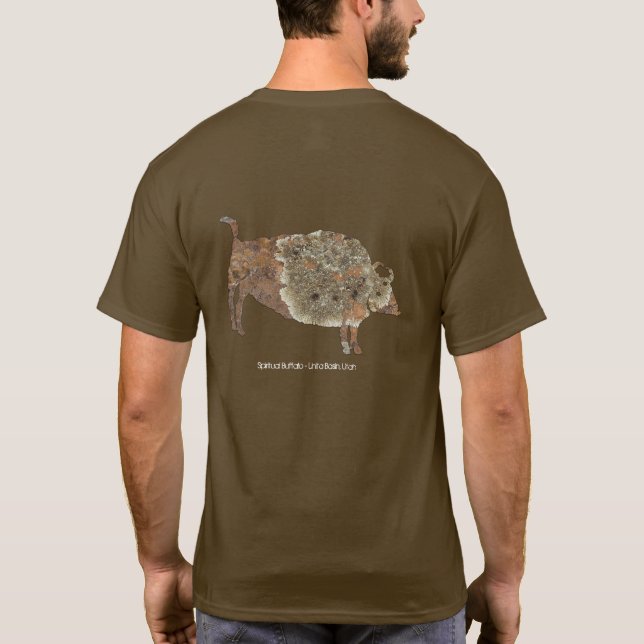Andlig Buffalo Petroglyph T Shirt (Baksida)