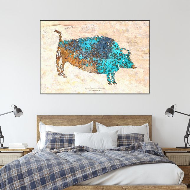 Andlig buffelbild Uinta Basin, Utah Canvastryck (Insitu (sovrum))