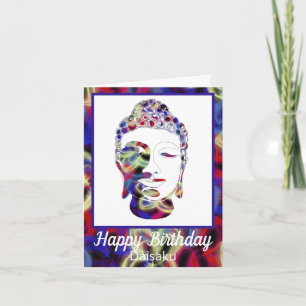 Andlig Butterfly Abstrakt Buddha Birthday Card Kort