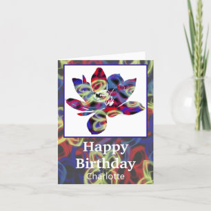 Andlig Butterfly Flowers Grattis på födelsedagen C Meddelande