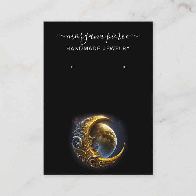 Andlig Celestial Earring Visning Holder Visitkort (Framsida)