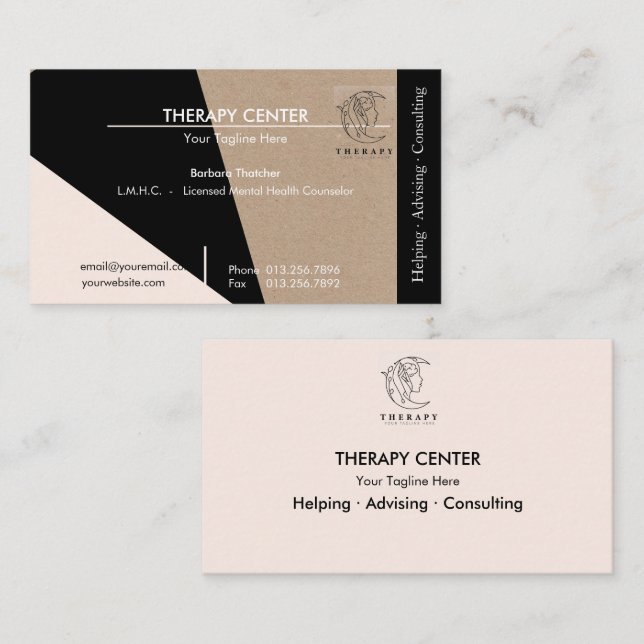 Andlig Coach | Healer | Terapist - affärskort Visitkort (Fram/baksida)