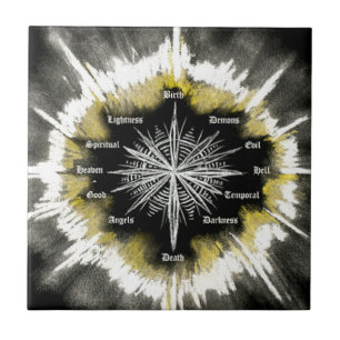 Andlig Compass Kakelplatta