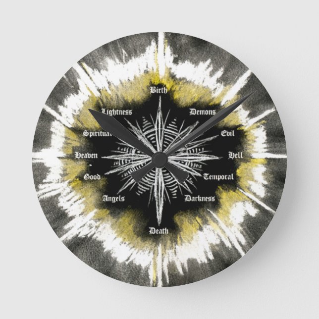 Andlig Compass Rund Klocka (Framsida)