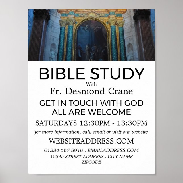 Andlig Decor, Christian Bible Class Advertising Poster (Framsidan)