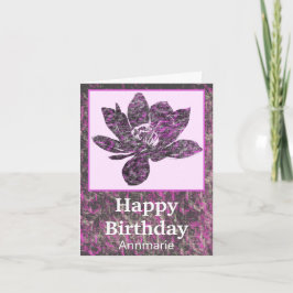 Andlig Delvis Lila Lotus Flower Birday Card Kort