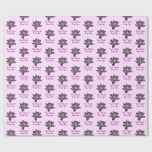 Andlig delvis lila lotusblomma Nam Myoho Presentpapper
