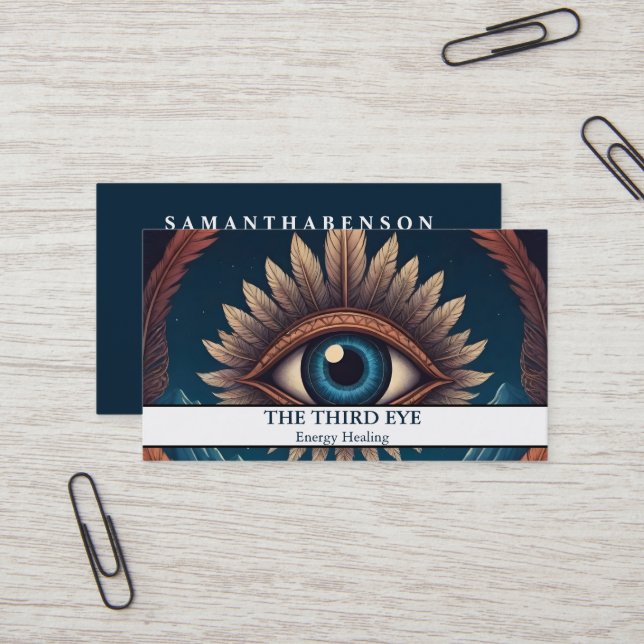 Andlig Energie Heiler Reiki Visitkort (Fram/Back In Situ)