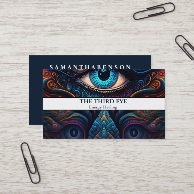 Andlig Energie Heiler Reiki Visitkort (Fram/Back In Situ)
