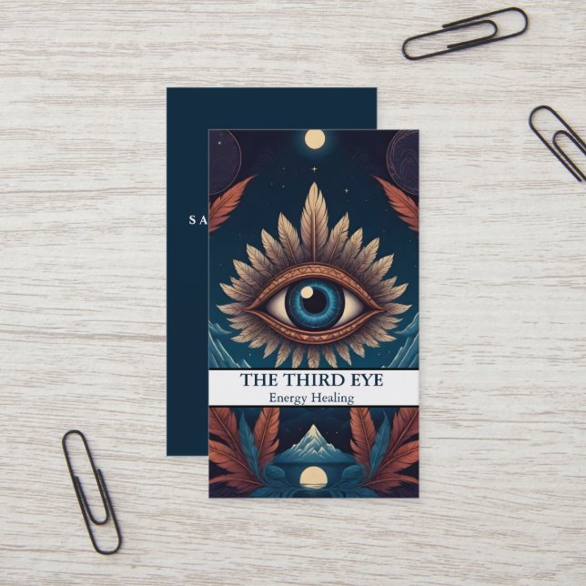 Andlig Energie Heiler Reiki Visitkort (Fram/Back In Situ)