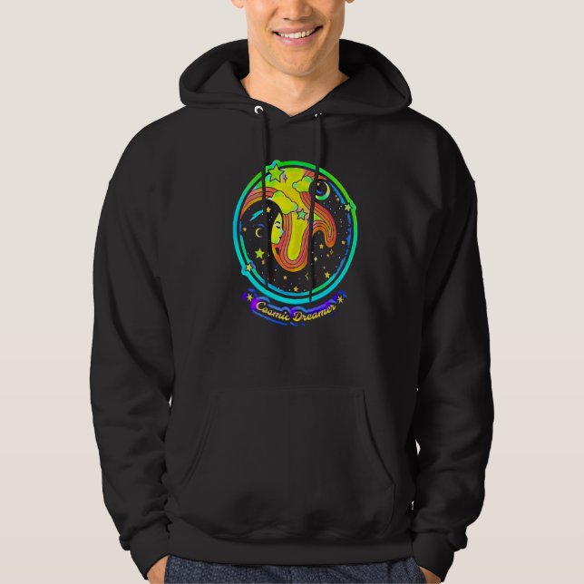 Andlig Enlightenment Tarot Card Cosmic Dreamer Hoodie (Framsida)