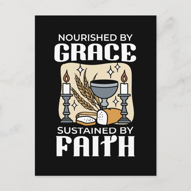 Andlig Faith and Grace - Uppmjukande kristna Vykort (Framsida)