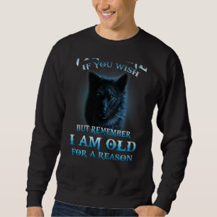 Andlig Feathers Coola Varg Head Weregger Hunter Lång Ärmad Tröja