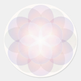 Andlig Flower of Life Mandala Runt Klistermärke