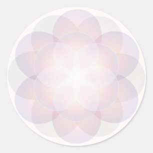 Andlig Flower of Life Mandala Runt Klistermärke