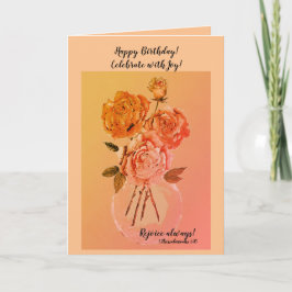 Andlig-födelsedagskort Tack Kort