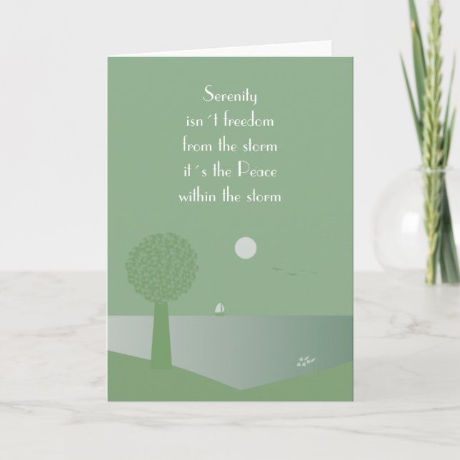 Andlig fred inom stormkortet kort (Framsida)