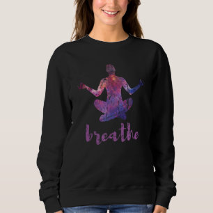 Andlig Galaxy Art Mindful Bra Vibe Yoga utandning T Shirt