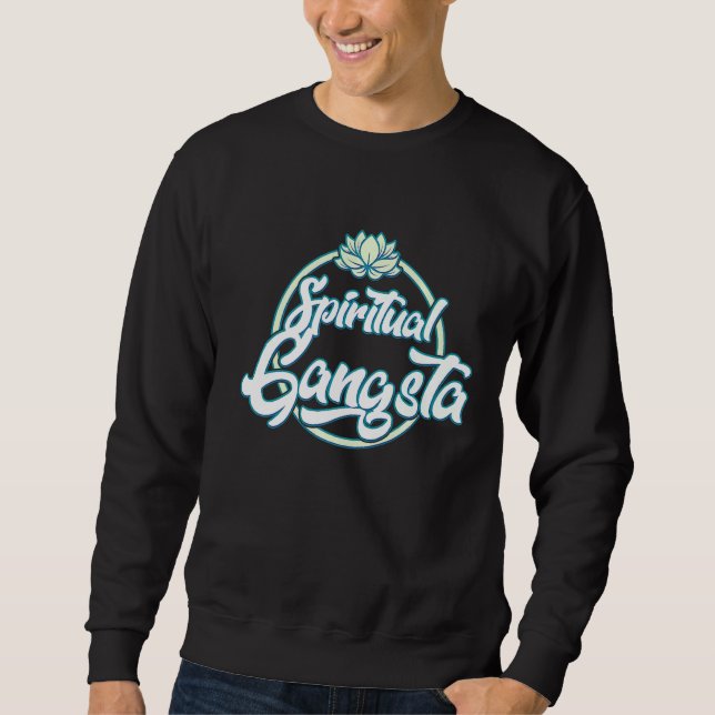 Andlig Gangsta Funny Yoga Life 1 Lång Ärmad Tröja (Framsida)