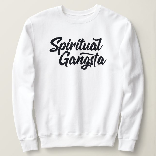 Andlig Gangsta Funny Yoga Quote T Shirt (Design framsida)