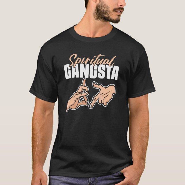 Andlig Gangsta Namaste Yoga Practioner Gangster T Shirt (Framsida)