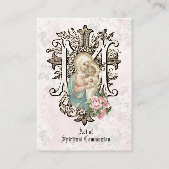 ANDLIG GEMENSAMMA HELIGA-KORT CATHOLIC PRAYER VISITKORT (Framsida)