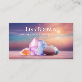 Andlig Healing Stones Reiki Channeling Visitkort