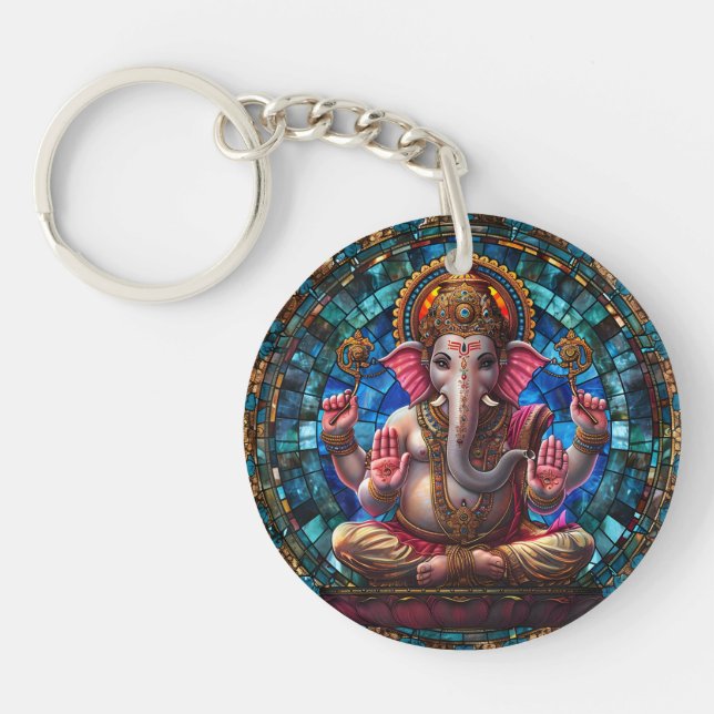 Andlig Hindu Gudom Keychain Religiösa Hindu God Gu (Framsidan)