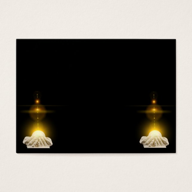 Andlig i kuppad händer visitkort (Framsidan)