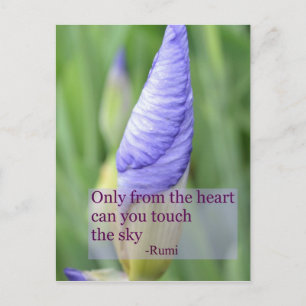 Andlig Iris inspirational Rumi Quote-vykort Vykort