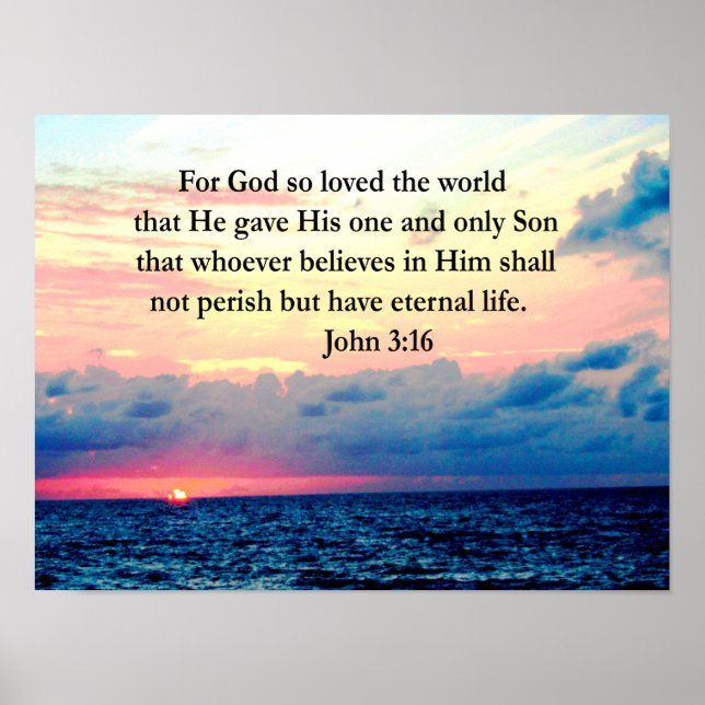 ANDLIG JOHN 3:16 PHOTO POSTER (Framsidan)
