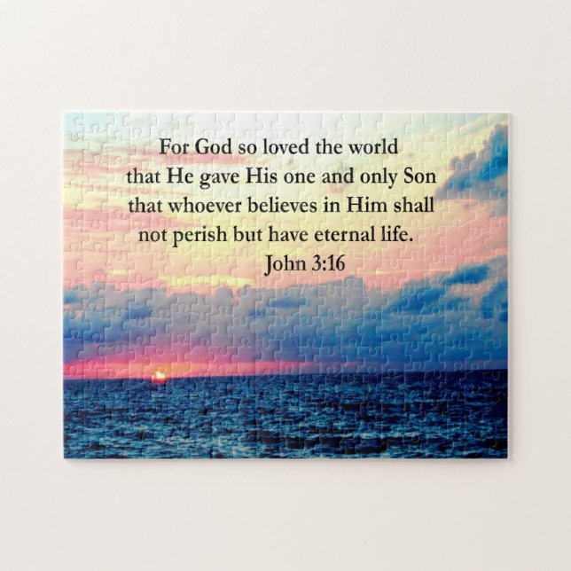 ANDLIG JOHN 3:16 PHOTO PUSSEL (Horisontell)