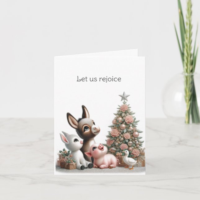 Andlig-jullkort för husdjur kort (Framsida)