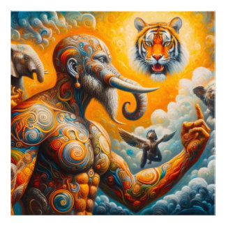 Andlig-konsten Fototryck