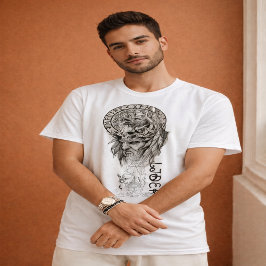 Andlig Lejon Mandala Grafisk T-Shirt