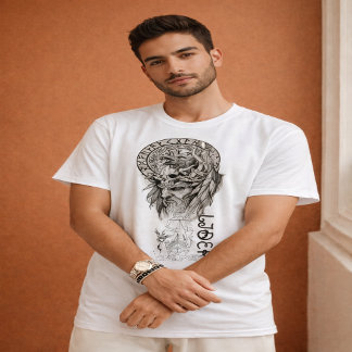 Andlig Lejon Mandala Grafisk T-Shirt