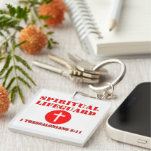 Andlig Lifeguard med Verse - Red Font