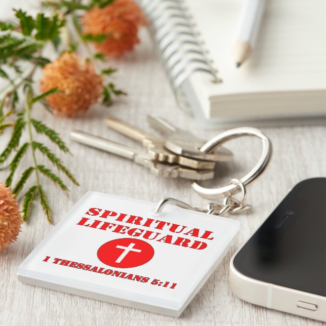 Andlig Lifeguard med Verse - Red Font (Högra Framsidan)
