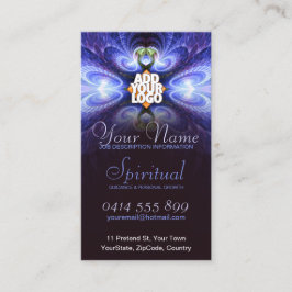 Andlig Light Fractal w/ Logotyp Affärskort Visitkort