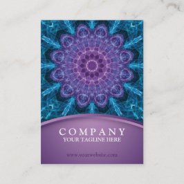 Andlig lila blomma, blått hav visitkort